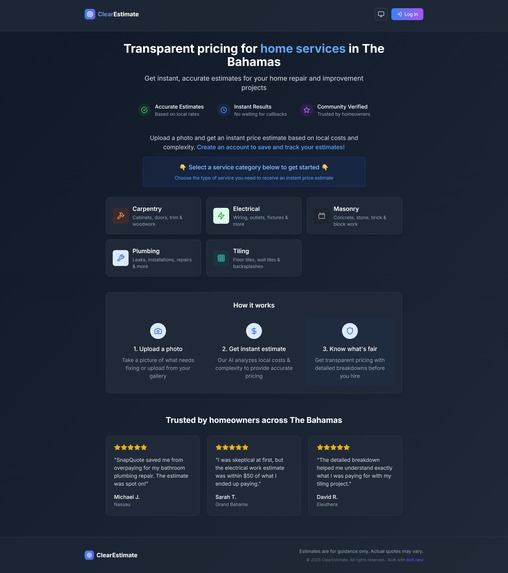 ClearEstimate – screenshot 1