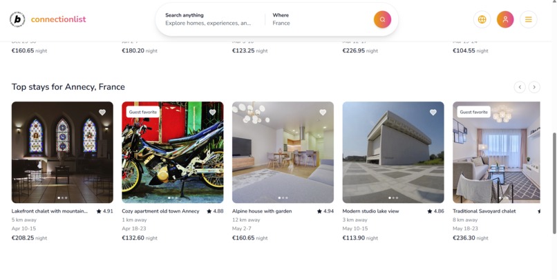 connectionlist – screenshot 1