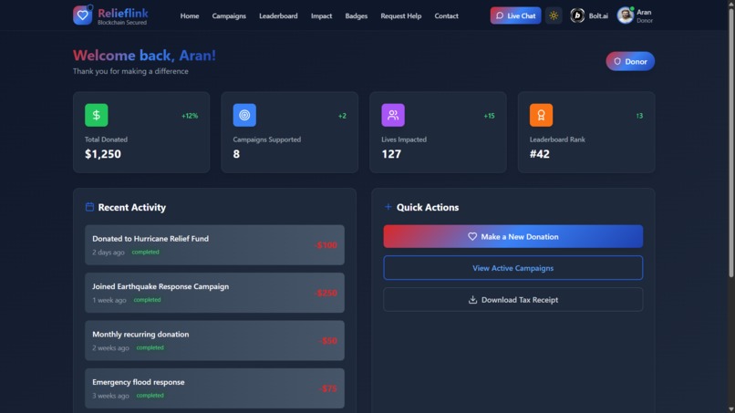 Relieflink – screenshot 8