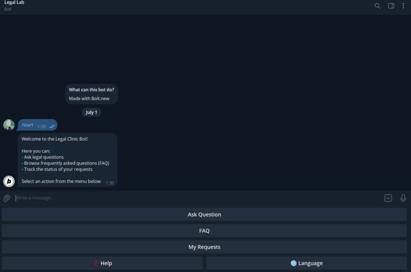 Legal laboratory – screenshot 1