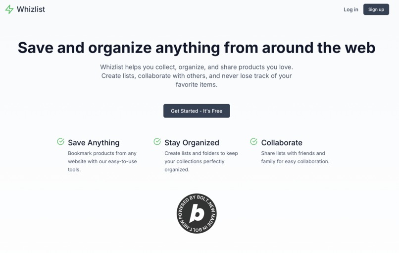 Whizlist – screenshot 1