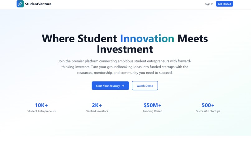 StudentVenture – screenshot 1