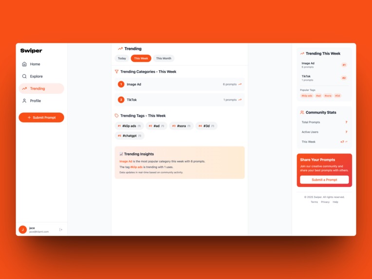 Swiper - Social Platform for Vibe Marketers & Vibe Designers – screenshot 2