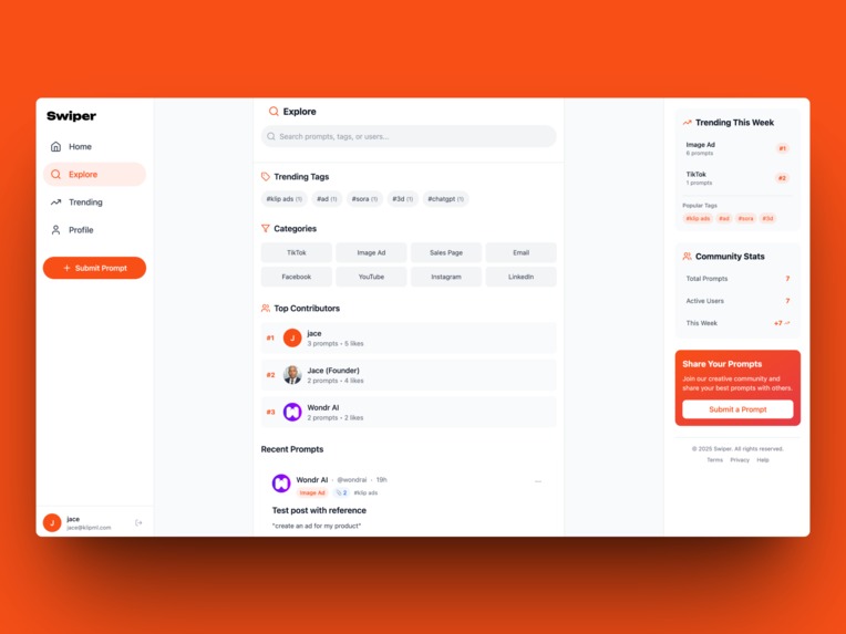 Swiper - Social Platform for Vibe Marketers & Vibe Designers – screenshot 6