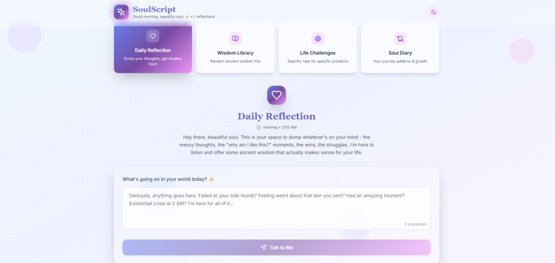 SoulScript: AI Life Companion – screenshot 1