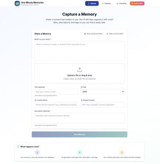 One Minute Memories – screenshot 3