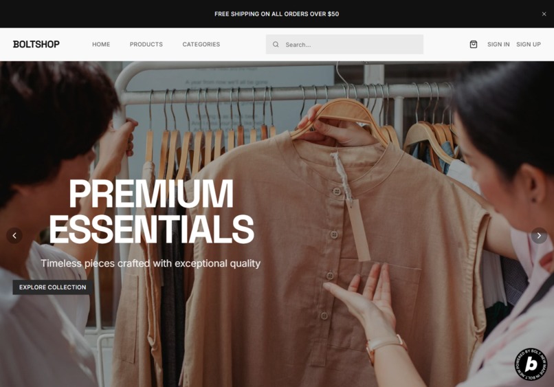 BoltShop: Shopify Like Template for Bolt Devs – screenshot 1