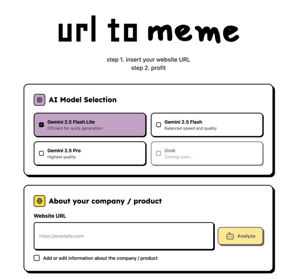 url to meme – screenshot 1