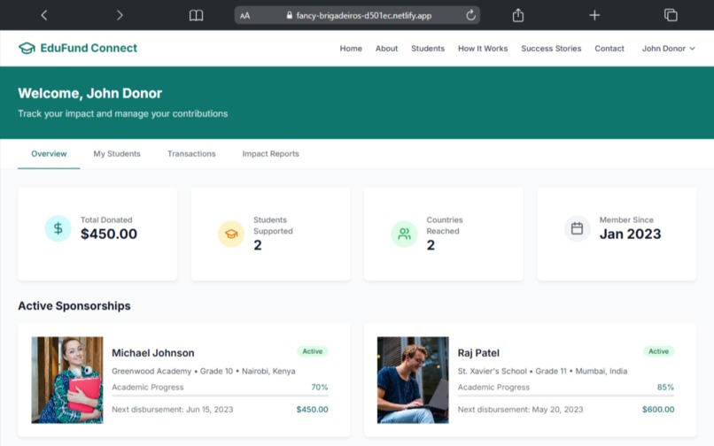 EduFund Connect – screenshot 2