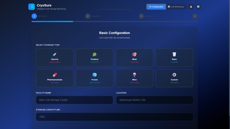 CryoSure: Intelligent Cold Storage Monitoring – screenshot 1