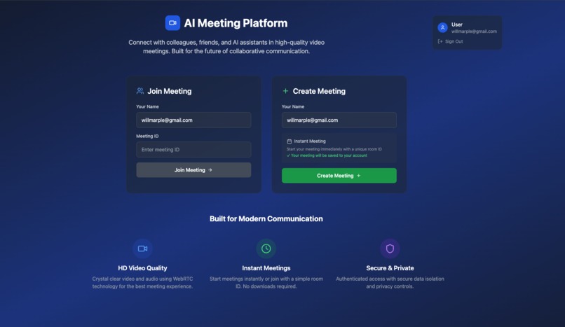Video Conferencing with Conversational AI – screenshot 1