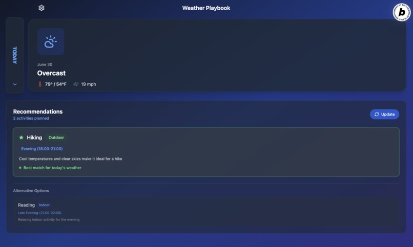 Weather Playbook – screenshot 2