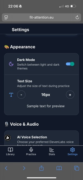 FitAttention – screenshot 3