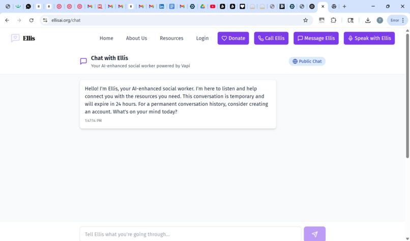 Ellis (EllisAI.org) – screenshot 2