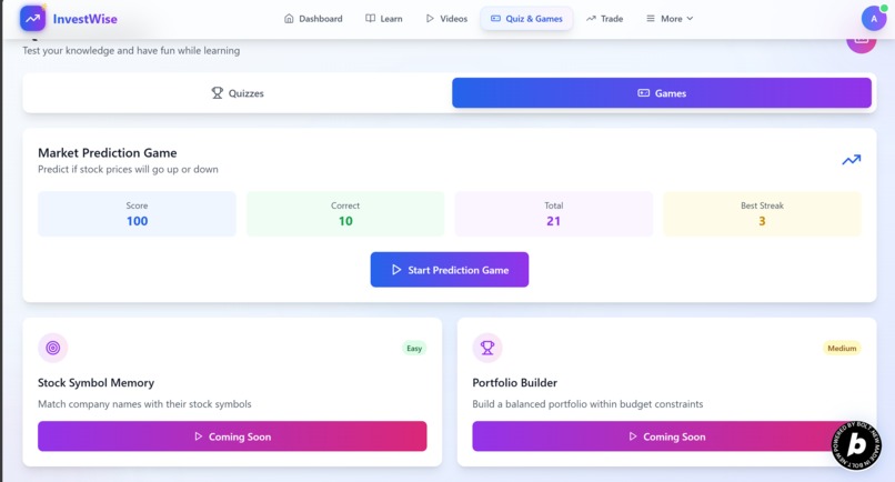InvestWise: Learn and Practice Investing – screenshot 2