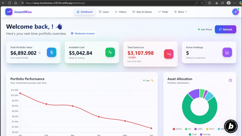 InvestWise: Learn and Practice Investing – screenshot 3