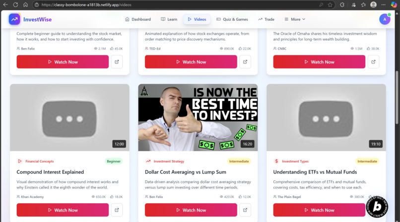 InvestWise: Learn and Practice Investing – screenshot 4