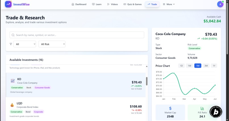 InvestWise: Learn and Practice Investing – screenshot 5