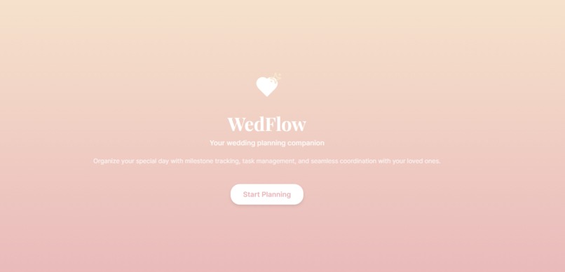 WedFlow - Better Wedding Planning – screenshot 1