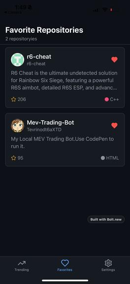 Github Explorers – screenshot 1