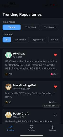 Github Explorers – screenshot 4