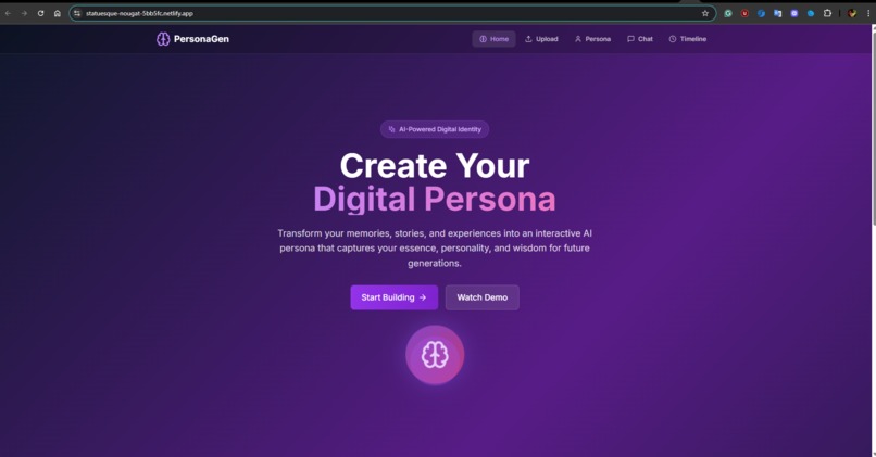 PersonaGen – screenshot 2