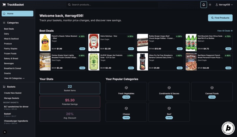 TrackBasket – screenshot 1