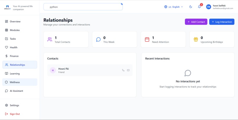 LifeSync AI – screenshot 1