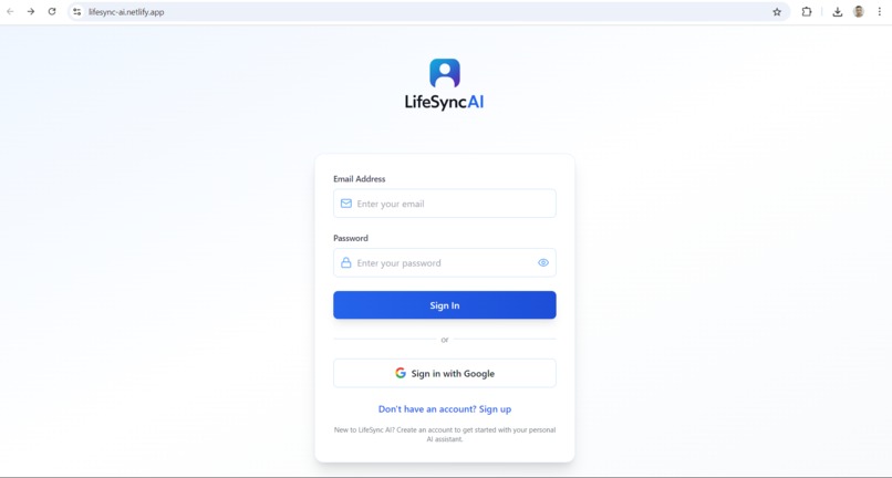 LifeSync AI – screenshot 4