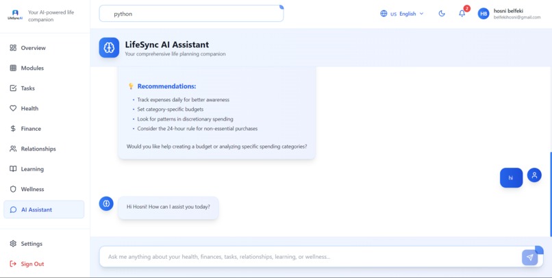 LifeSync AI – screenshot 7