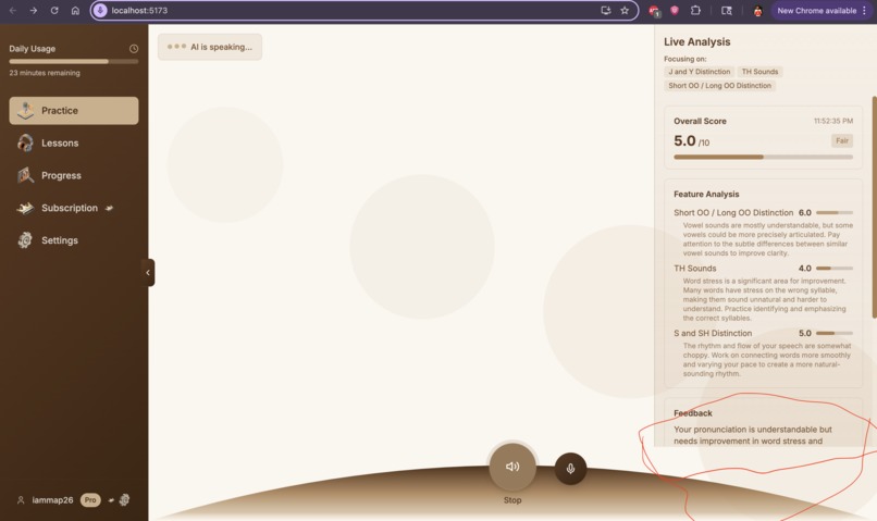 Smooth Talker: AI Accent Coach – screenshot 3