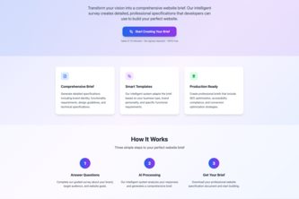 SparkPurpose Smart Website Brief Generator Tool