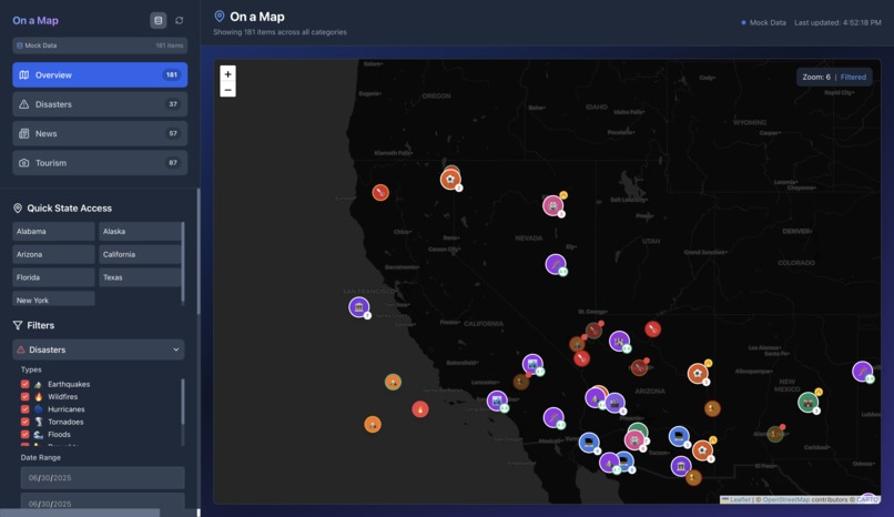On a map – screenshot 1