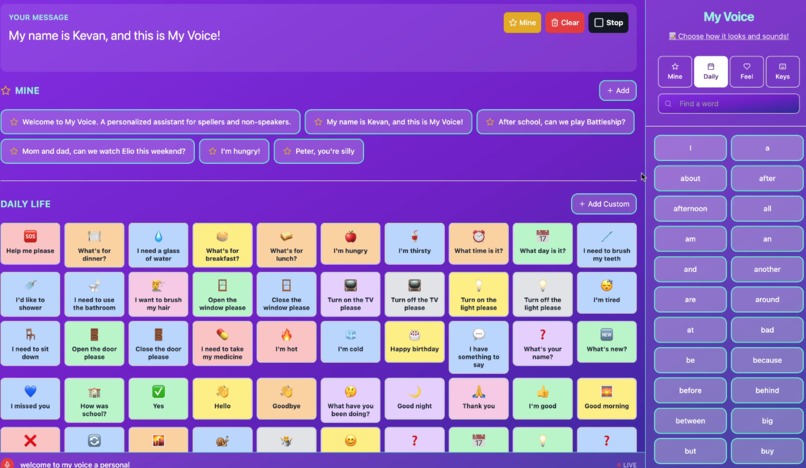My Voice - For non-speakers to find their voice. – screenshot 1
