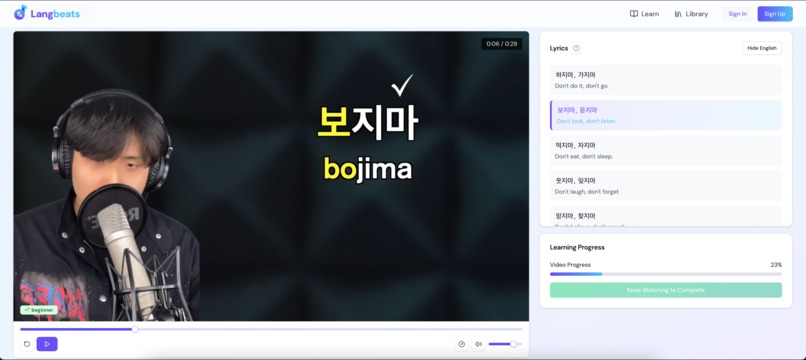 Langbeats – screenshot 2