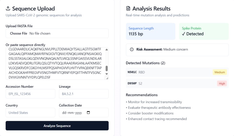 covid mutation predictor  – screenshot 1