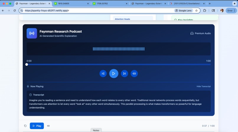 Feynman: The Ultimate Nemesis to NotebookLM – screenshot 3
