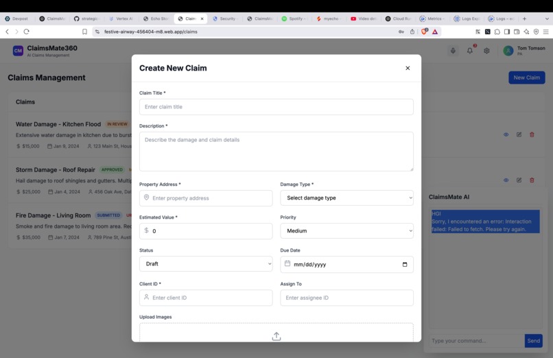 ClaimsMate agent toolkit – screenshot 2