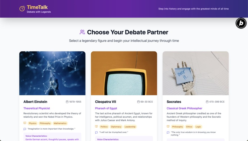 TimeTalk: Debate with Legends – screenshot 2
