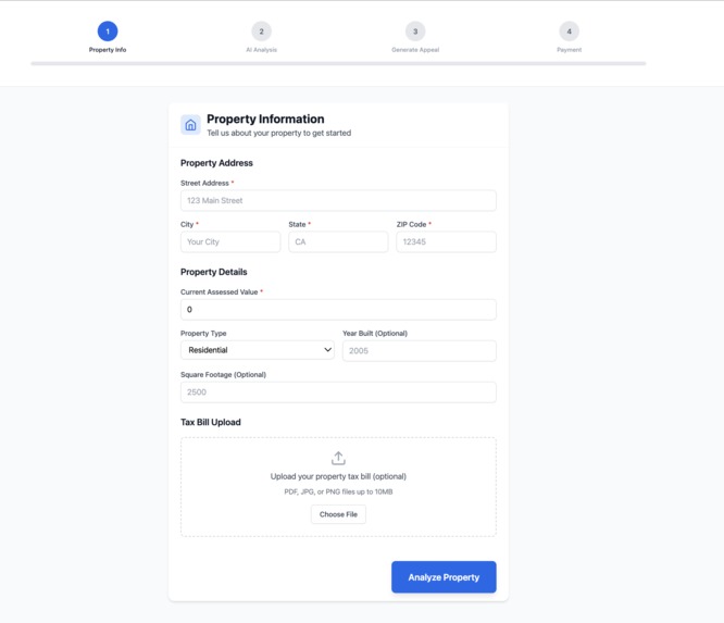 Tax appeal AI – screenshot 1