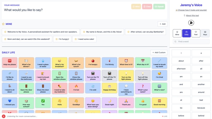 My Voice - For non-speakers to find their voice. – screenshot 3