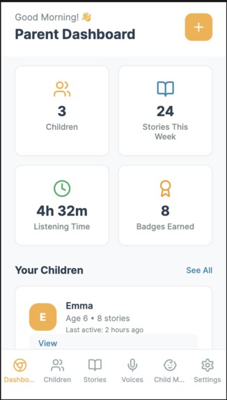 Mobile-first educational storytelling app – screenshot 1