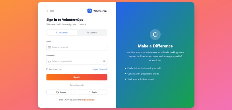 VolunteerOps – screenshot 1