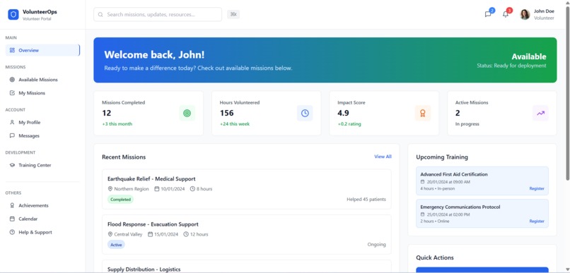 VolunteerOps – screenshot 2