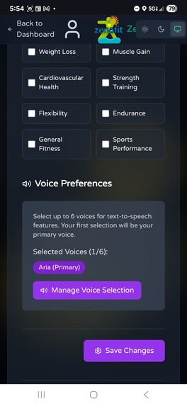 Zenafit – screenshot 2
