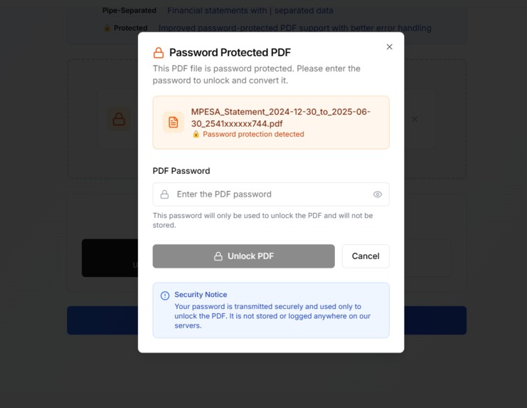 Statement To CSV – screenshot 3