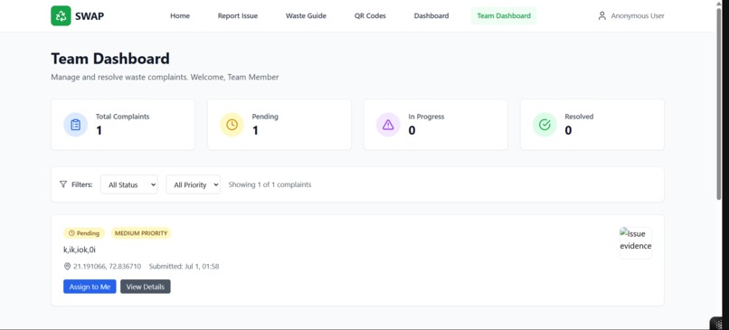 SWAP (Smart Waste Allocation Platform)  – screenshot 6