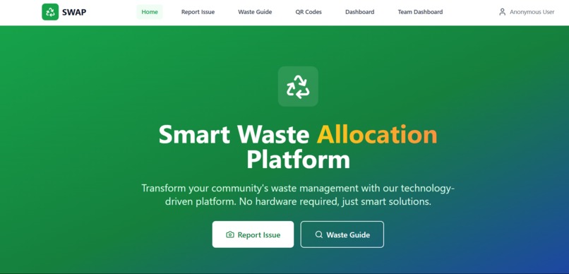 SWAP (Smart Waste Allocation Platform)  – screenshot 2