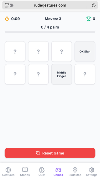 RudeGestures.com – screenshot 1