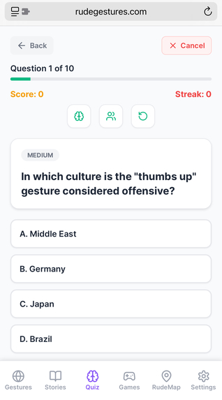 RudeGestures.com – screenshot 2